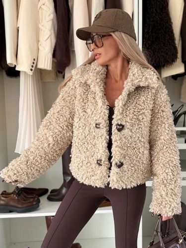 Veste polaire Teddy manteau boutonné en fausse fourrure bouclée 2026 - milanoo.com - Modalova