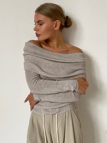 Pull Cardigan Col Bateau Manches Longues - milanoo.com - Modalova