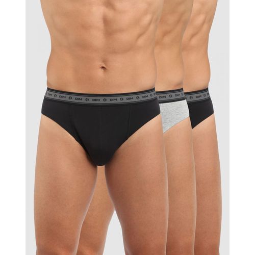 Pack de 3 slips ceinture élastique /gris - Dim Underwear - Modalova