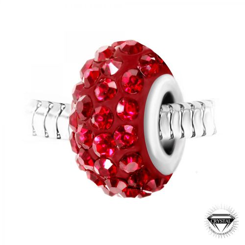 Charm perle pavé de cristaux et acier par SC Crystal - So Charm Bijoux - Modalova