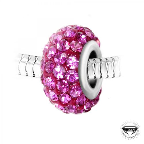Charm perle pavé de cristaux et acier par SC Crystal - So Charm Bijoux - Modalova