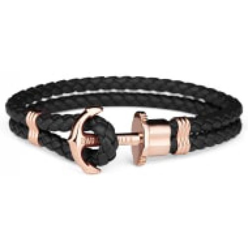 Bracelet Paul Hewitt PH-PH-L-R-B - Bracelet Ancre IP Rose / Cuir - Paul Hewitt Bijoux - Modalova