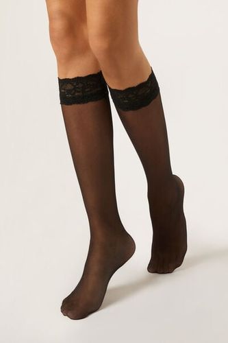 Knee-Highs with Lace Ruffle Woman Size TU - Calzedonia - Modalova