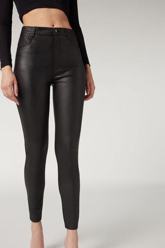 Faux Leather Skinny Leggings Woman Size XS - Calzedonia - Modalova