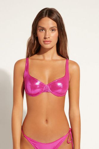 Coated-Effect Balconette Swimsuit Top Daytona Woman Pink Size 2 - Calzedonia - Modalova