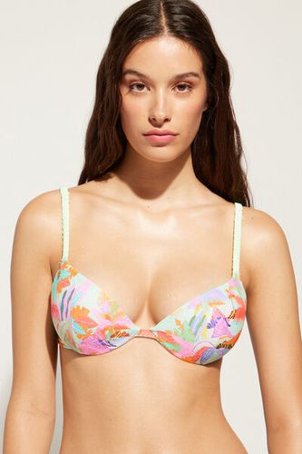Removable Padding Triangle Swimsuit Top Shiny Satin - Calzedonia