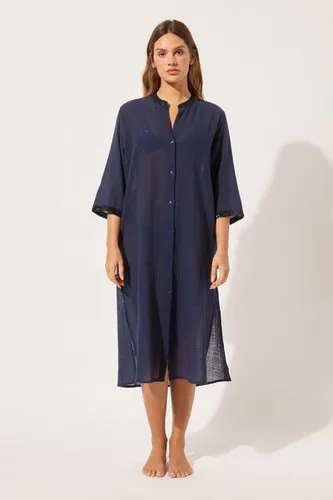 Maxi Dress with Sequins Woman Blue Size L - Calzedonia - Modalova