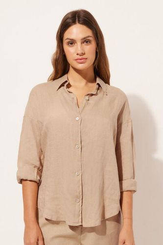 Cropped Linen Shirt Woman Size M - Calzedonia - Modalova