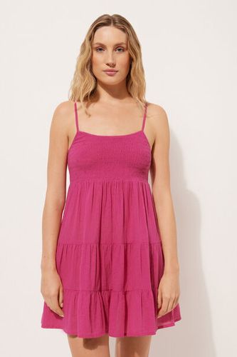 Short Ruffle Dress Woman Pink Size S - Calzedonia - Modalova