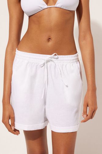 Cotton and Linen Shorts Woman Size S - Calzedonia - Modalova