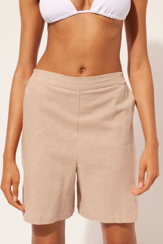 Cotton and Linen Bermuda Shorts Woman Size M - Calzedonia - Modalova