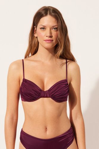 Balconette Swimsuit Top Shiny Satin Woman Red Size 4 - Calzedonia - Modalova