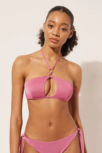 Bandeau Swimsuit Top Golden Gleam Woman Pink Size 2 - Calzedonia - Modalova
