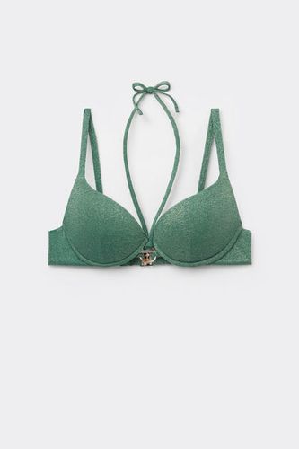 Graduated Padded Push-Up Swimsuit Top Golden Gleam Woman Green Size 4 - Calzedonia - Modalova