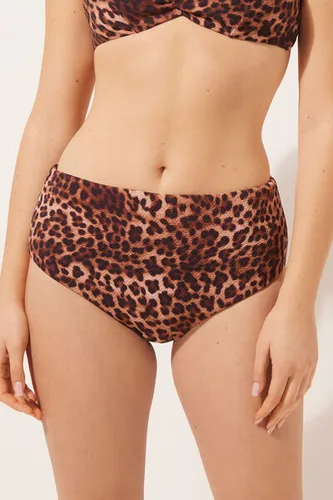 High Waist Slimming Swimsuit Bottom Classic Animalier Woman Size L - Calzedonia - Modalova