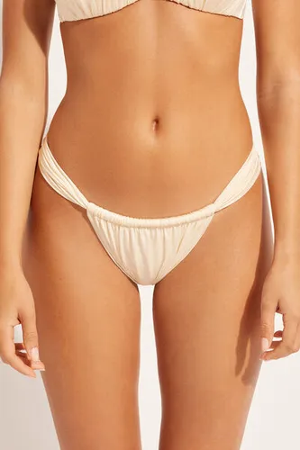 String Brazilian Swimsuit Bottom Shiny Satin Woman White Size S - Calzedonia - Modalova