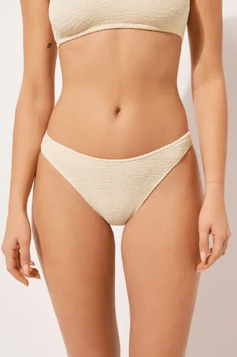 Brazilian Swimsuit Bottoms Crinkle Waves Woman White Size XS - Calzedonia - Modalova