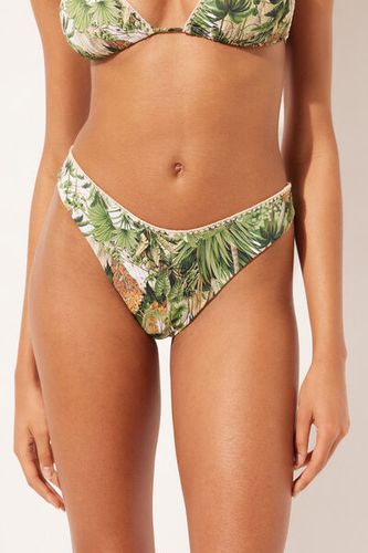 Jungle Brazilian Swimsuit Bottoms Savage Tropics Woman Green Size S - Calzedonia - Modalova