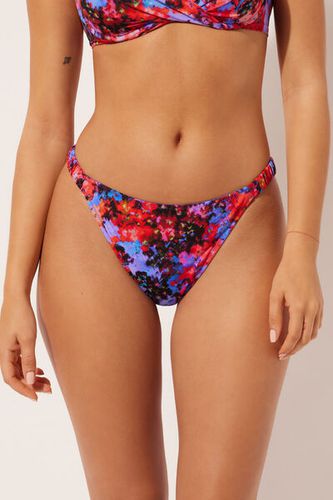 Brazilian Swimsuit Bottoms Blurred Flowers Woman Floral Size L - Calzedonia - Modalova