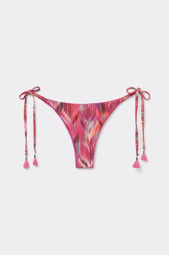 Brazilian String Swimsuit Bottoms Multicolor Ethnic Woman Red Size S - Calzedonia - Modalova