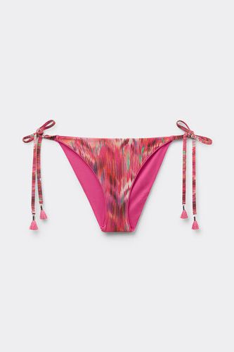 Brazilian String Swimsuit Bottoms Multicolor Ethnic Woman Red Size S - Calzedonia - Modalova