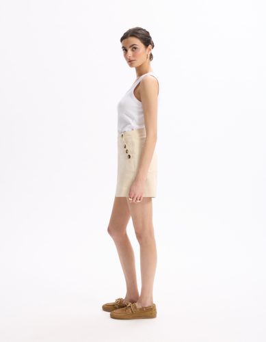 Short flat à boutons décoratifs - ivoire - celio - Modalova