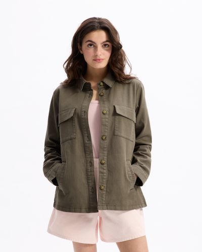 Veste effet denim - kaki - celio - Modalova