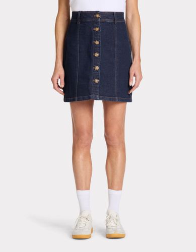 Jupe courte denim - bleu - celio - Modalova