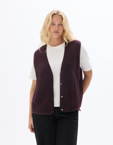 Veste sherpa sans manche - marron - celio - Modalova