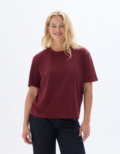 T-shirt en coton biologique col rond - violet - celio - Modalova