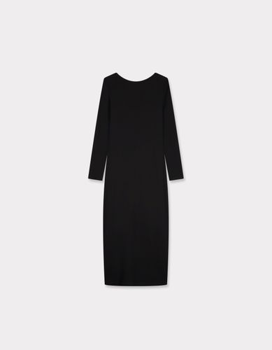 Robe longue côtelée - noir - celio - Modalova