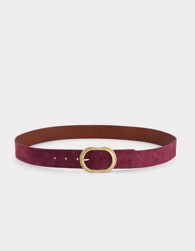 Ceinture en cuir colorée - bordeaux - celio - Modalova