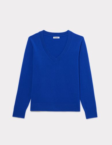 Pull en 100% cachemire à col V - bleu électrique - celio - Modalova