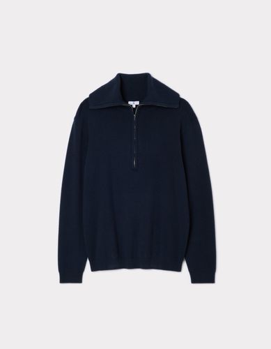 Pull à col montant zippé - marine - celio - Modalova