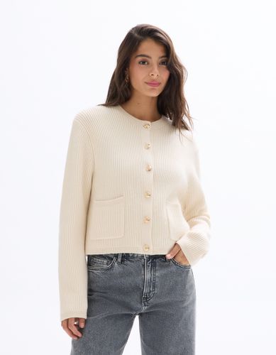 Gilet boutonné à manches longues - celio - Modalova