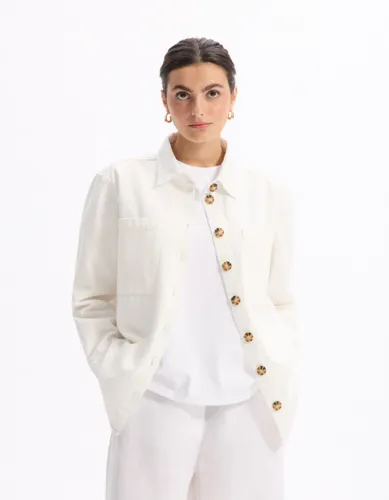 Surchemise en coton - blanc - celio - Modalova