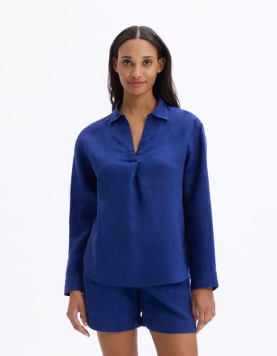 Blouse 100% Lin - indigo - celio - Modalova