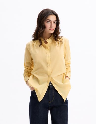 Blouse voile de coton - jaune - celio - Modalova