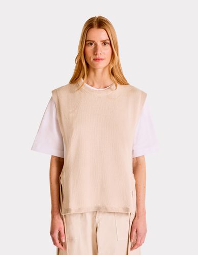 Pull sans manches noué - beige - celio - Modalova