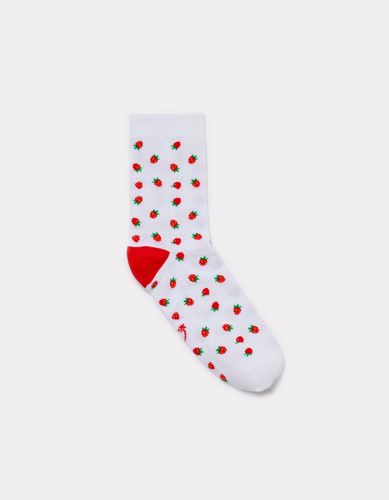 Chaussettes fraises - blanc - celio - Modalova