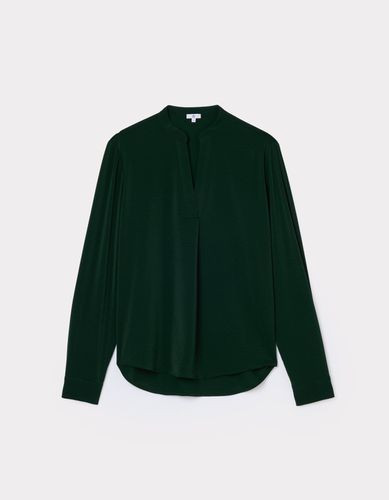 Blouse en satin lourd - vert sapin - celio - Modalova