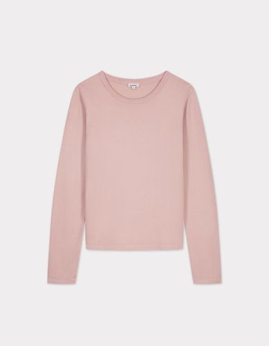 Pull fluide col rond en viscose écovero - rose - celio - Modalova