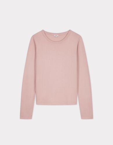 Pull fluide col rond en viscose Ecovero - rose - celio - Modalova