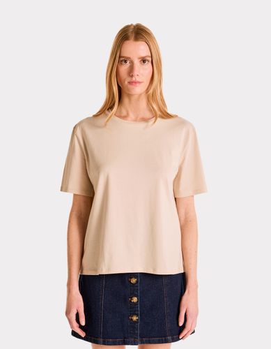 T-shirt en coton biologique col rond - bleu mer - celio - Modalova