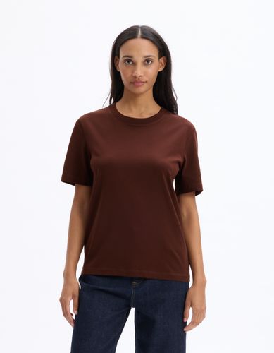 T-shirt en coton biologique fit long - marron - celio - Modalova