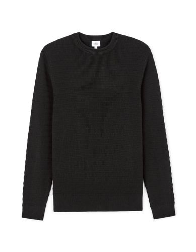 Pull col rond 100% coton - noir - camaieu - Modalova