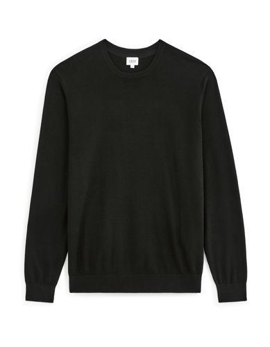 Pull col rond 100% coton - noir - camaieu - Modalova