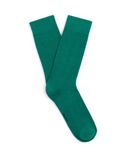 Chaussettes hautes colorées - vert - camaieu - Modalova