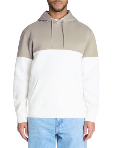 Sweat regular à capuche coton mélangé - marron - camaieu - Modalova