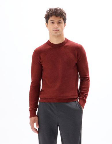 Pull col rond 100% coton - terracotta - camaieu - Modalova